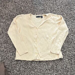 Relativity Soft Cream Button-Up Cardigan